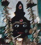 Unique Krishna murti with Shiva Lingam on head from Trailinga Swami's ashram
